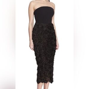 Marchesa Notte Rosette Pencil Dress - NEW WITH TAGS